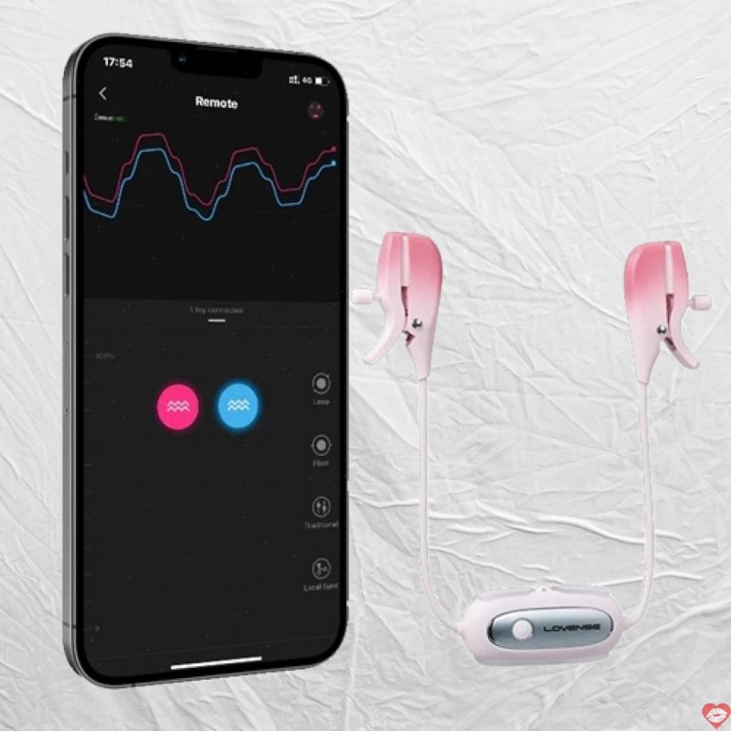Máy rung kẹp đầu ti cao cấp Lovense Gemini điều khiển qua app