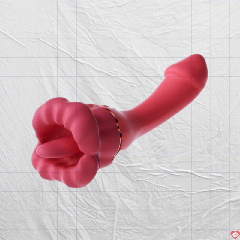 Dương vật giả và lưỡi rung Inferno Kiss Tongue Vibrator 2in1
