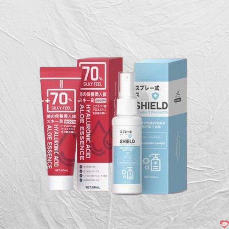 Cặp đôi gel bôi trơn và dung dịch vệ sinh sextoy EasyLive SLiky Feel & Shield
