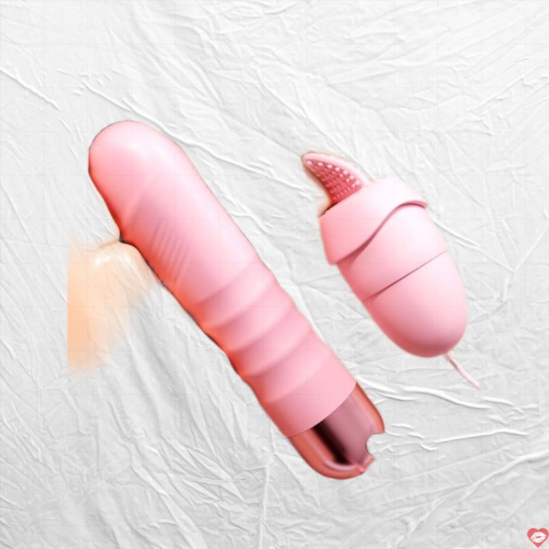 Trứng rung tình yêu Mizzzee PINK LAZZY 2 quả lưỡi liếm và rung