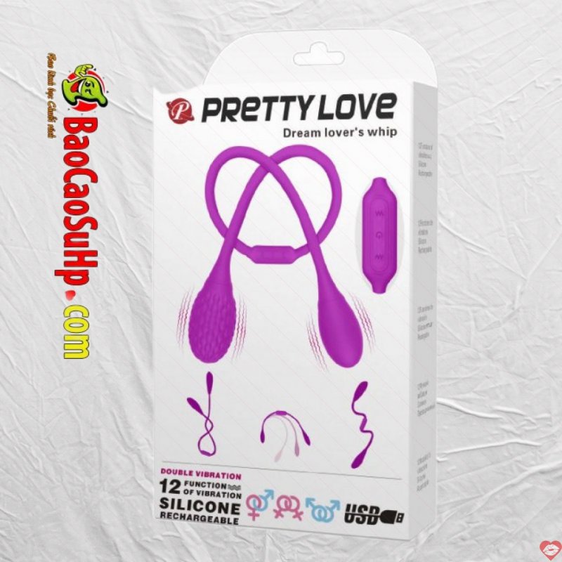 Trứng rung 2 đầu Prettylove Dream lover Whip BI-014327-6