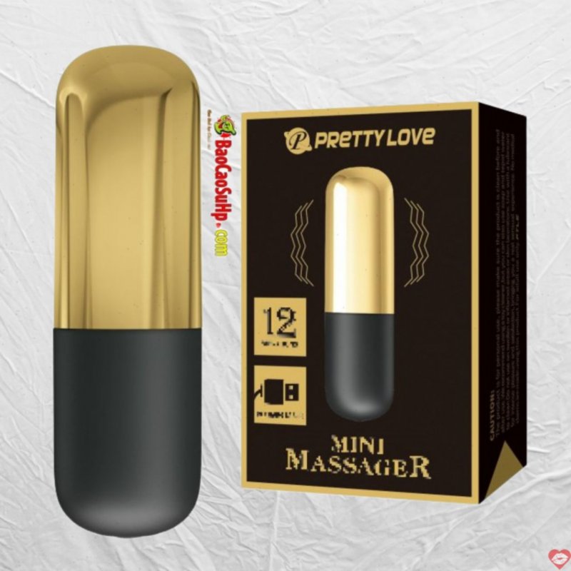 Trứng rung USB viên đạn nhỏ mạ vàng Prettylove BI-014501J ZOZ Gold
