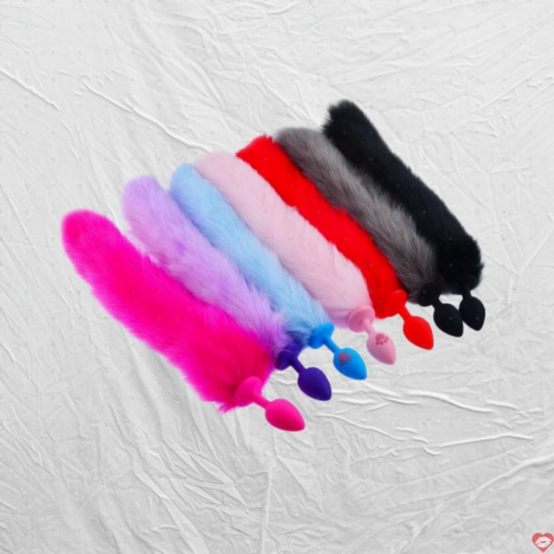 Sextoy đuôi cáo silicon đa màu sắc hấp dẫn kích thích 