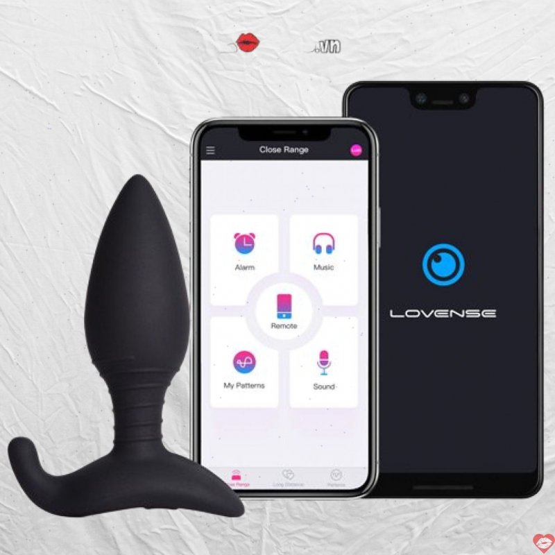 Phích cắm hậu môn có rung điều khiển từ xa qua app Lovense Hush