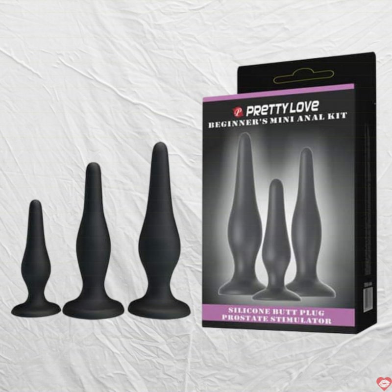 Bộ 3 Phích Cắm Hậu Môn Silicon Pretty Love Mini Anal Kit Tăng Kích Thích
