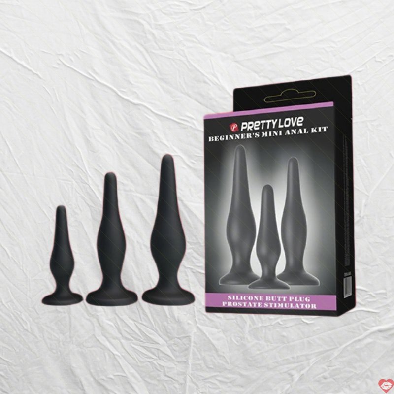Bộ 03 phích cắm hậu môn silicon Beginner’s Mini Anal Kit