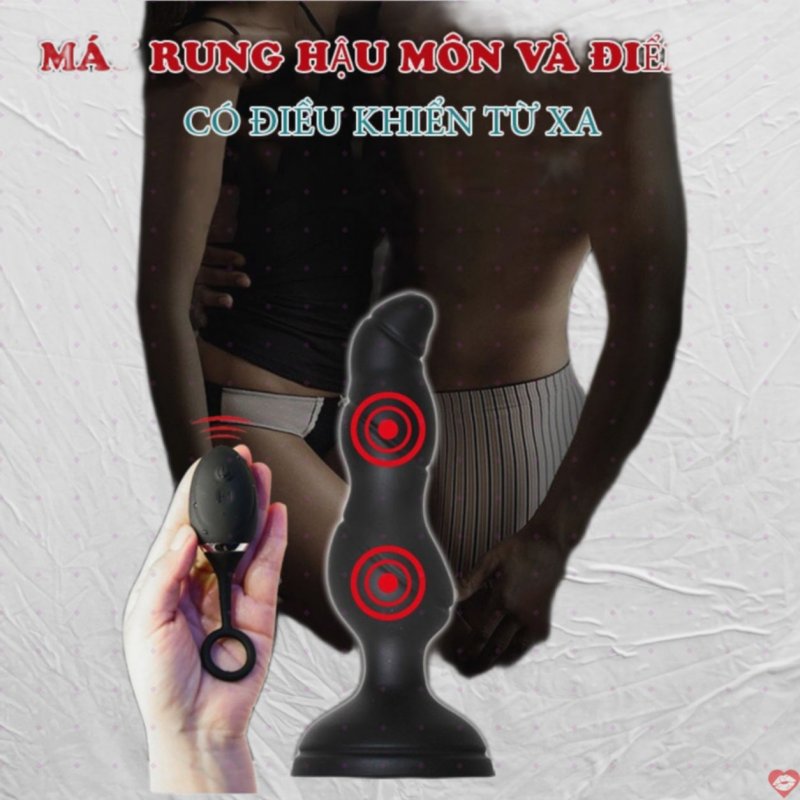 Máy rung hậu môn và điểm G siêu mạnh điều khiển xa