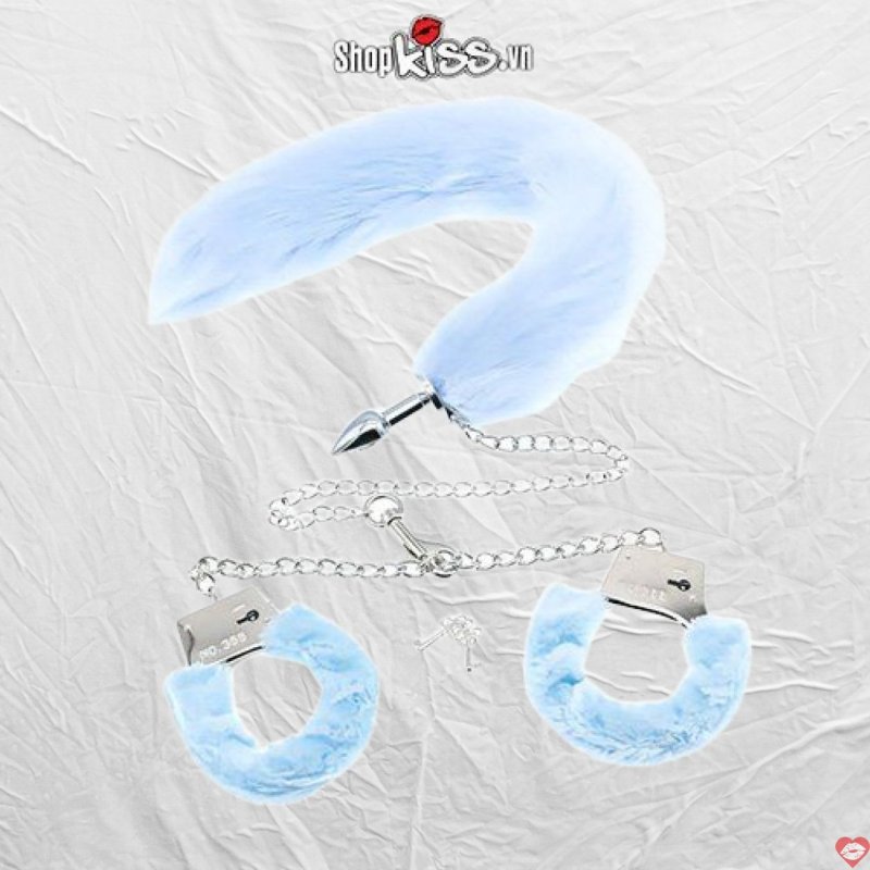 Đồ chơi bạo dâm còng tay đuôi chồn xích sexy kích thích 