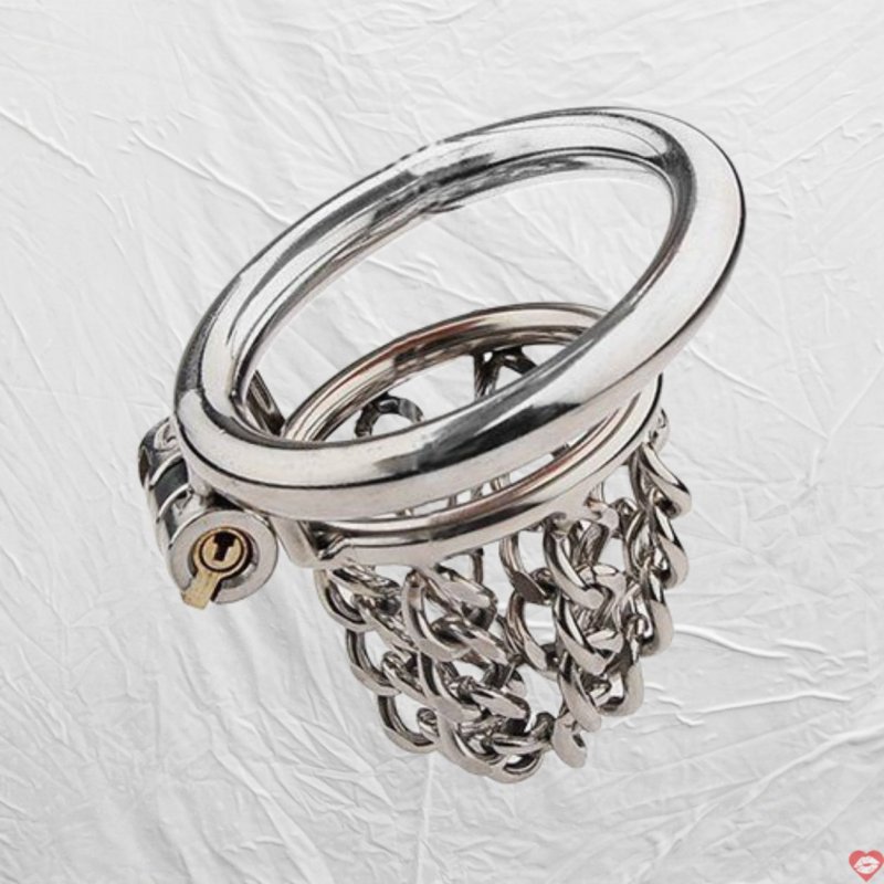 Khóa dương vật thép không gỉ BDSM dây xích bền đẹp độc lạ 