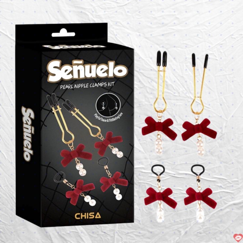 Kẹp vú Chisa Senuelo Pearl kích thích đầu ti tuyệt đỉnh 