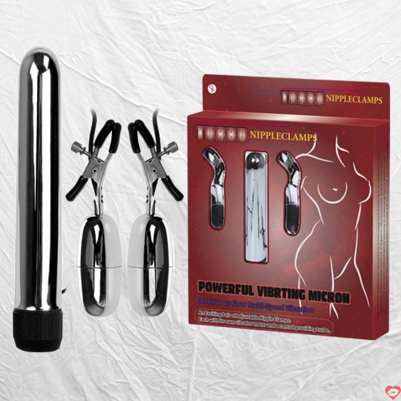 Bộ Thanh Rung Điểm G Kèm Kẹp Vú Có Rung Baile Cao Cấp