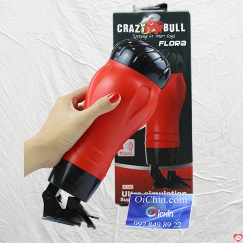 Âm đạo giả gắn tường Crazy Bull 10 chế độ rung cực phê 
