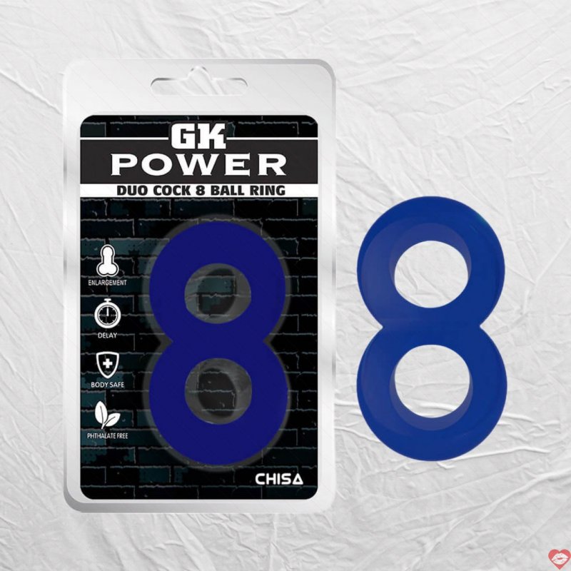 Chisa Duo Cock 8 Ball Ring xanh bền bỉ tăng khoái cảm 