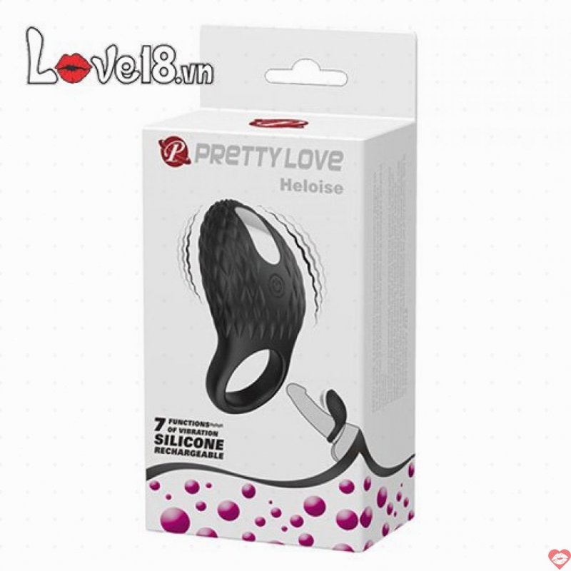 Vòng đeo dương vật Heloise Prettylove tăng khoái cảm, siêu kích thích 