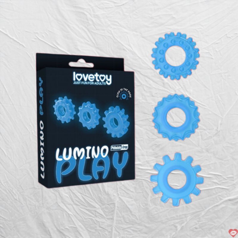Bộ 03 vòng đeo dương vật Lovetoy Lumino Play dạ quang