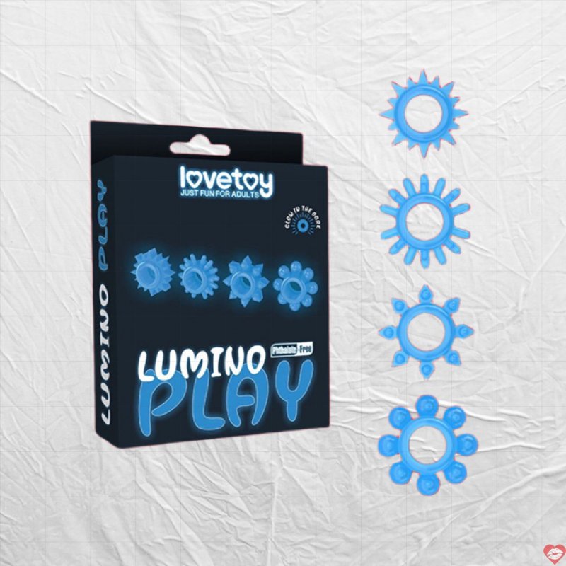 Bộ 04 vòng đeo dương vật Lovetoy Lumino Play dạ quang