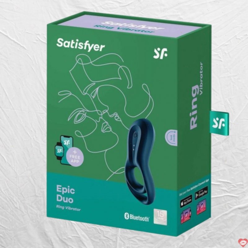 Vòng đeo dương vật Satisfyer – Epic Duo Bluetooth App-Controlled Silicone Vibrating Cock Ring
