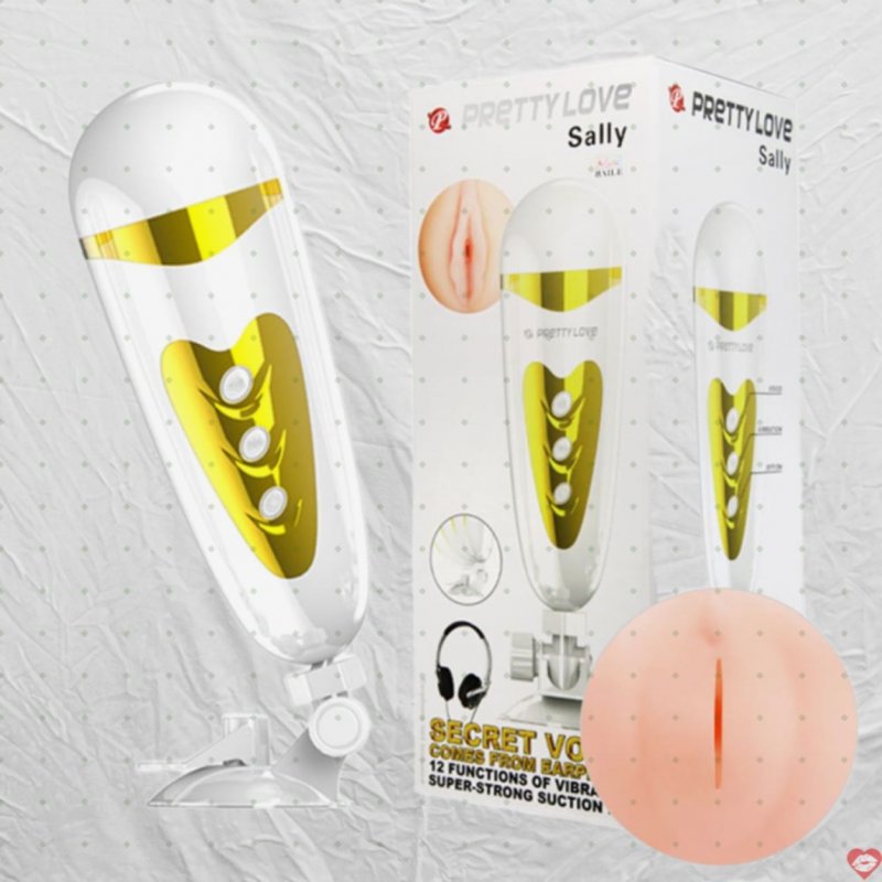 Âm đạo giả gắn tường sạc pin 12 chế độ có âm thanh Pretty Love Sally