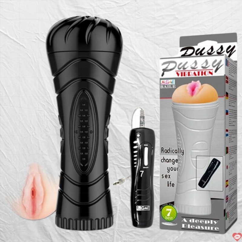 Âm đạo giả ngụy trang đèn pin Baile Pussy 7 chế độ rung