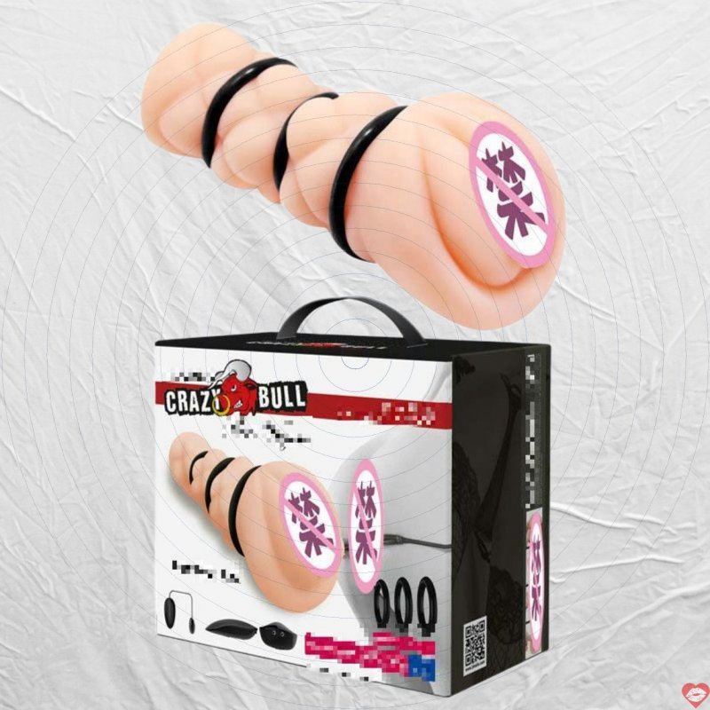 Âm đạo silicon nguyên khối Crazybull 3 vòng thít rung mạnh 