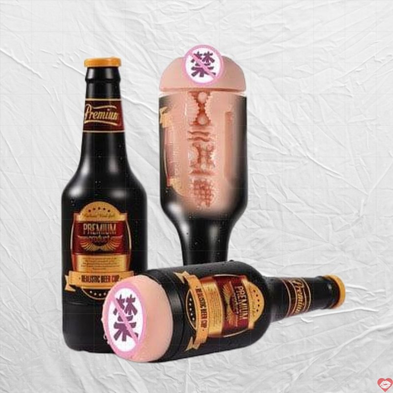 Đồ chơi người lớn âm đạo giả ngụy trang chai bia Prenium