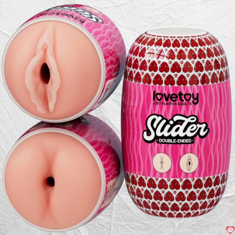 Cốc thủ dâm 2 đầu mini Lovetoy Slider Daul-Ended âm đạo và lỗ hậu